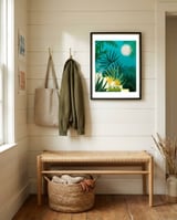 Rainforest With Moonlight framed in a relaxed room thumbnail