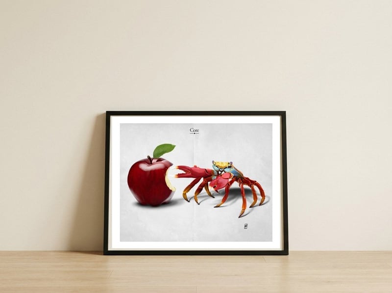Core — framed, leaning against the wall