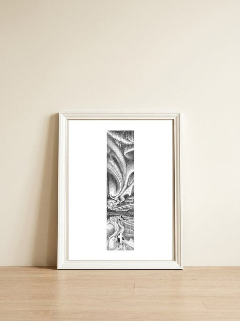 Orcinus Borealis — framed, leaning against the wall