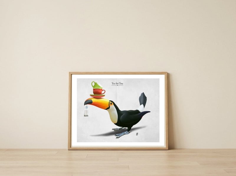 Tea For Tou — framed, leaning against the wall