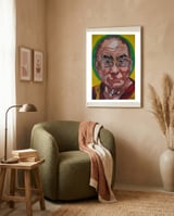 H.H Dalai Lama - Mystic Series framed in a tender room thumbnail