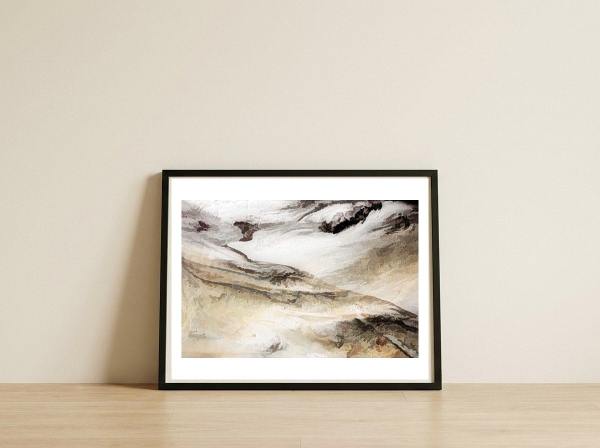 Shifting Dunes — framed, leaning against the wall