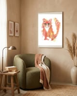 Orange tabby  cat framed in a tender room thumbnail