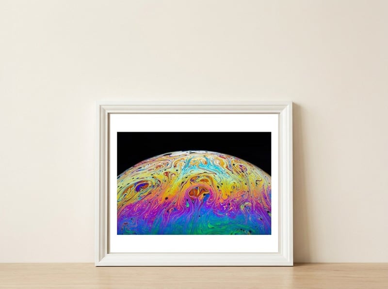 Soap Bubble — framed, leaning against the wall