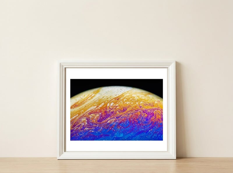 Soap Bubble — framed, leaning against the wall