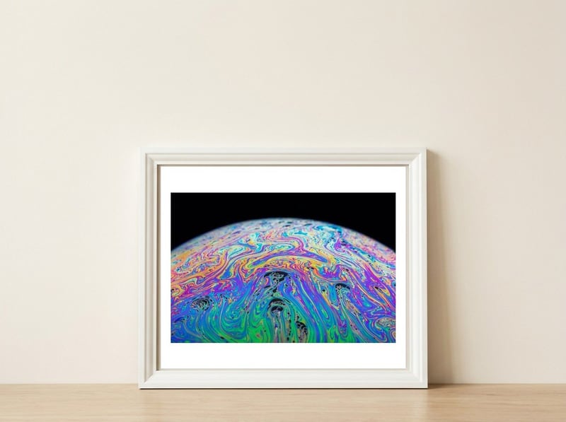Soap Bubble — framed, leaning against the wall
