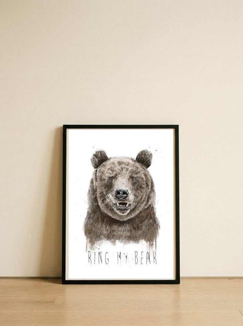 Ring My Bear — framed, leaning against the wall