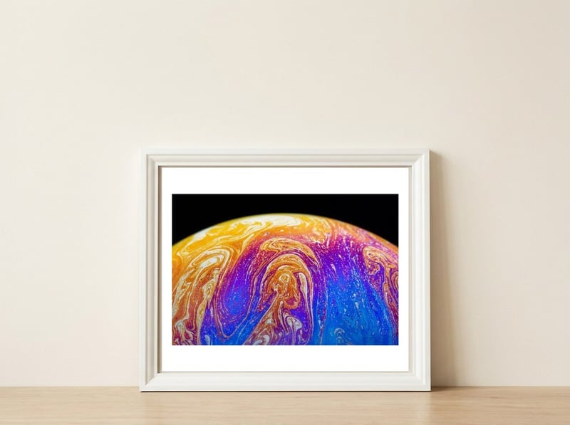 Soap Bubble  — framed, leaning against the wall
