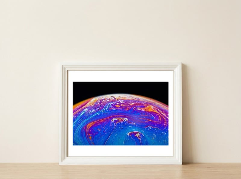 Soap Bubble  — framed, leaning against the wall