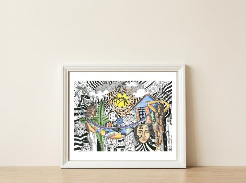 Cariri Copia — framed, leaning against the wall
