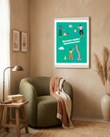 Dreams Under Construction Green framed in a tender room thumbnail