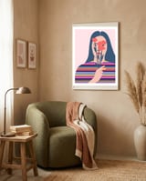 Girl With Flowers framed in a tender room thumbnail