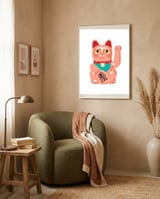 Lucky Cat framed in a tender room thumbnail