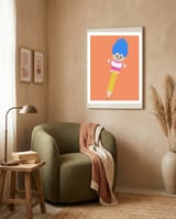 Troll Pencil Topper framed in a tender room thumbnail