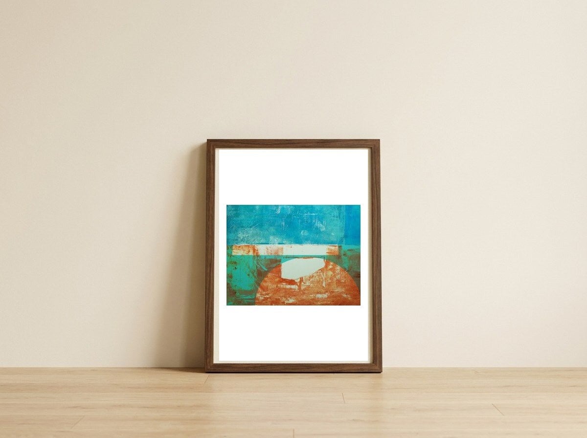 Submerged Past — framed, leaning against the wall