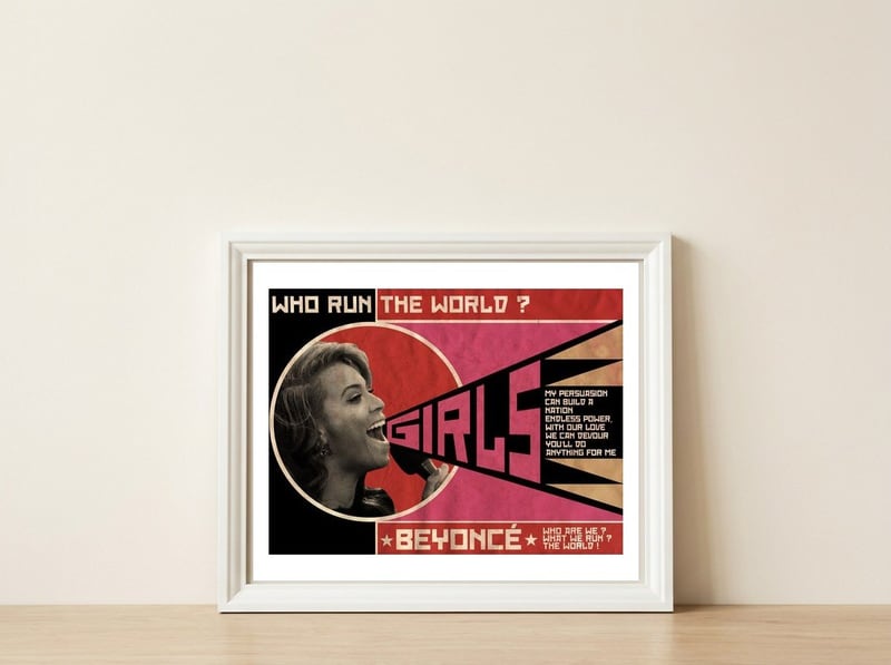 Girls — framed, leaning against the wall