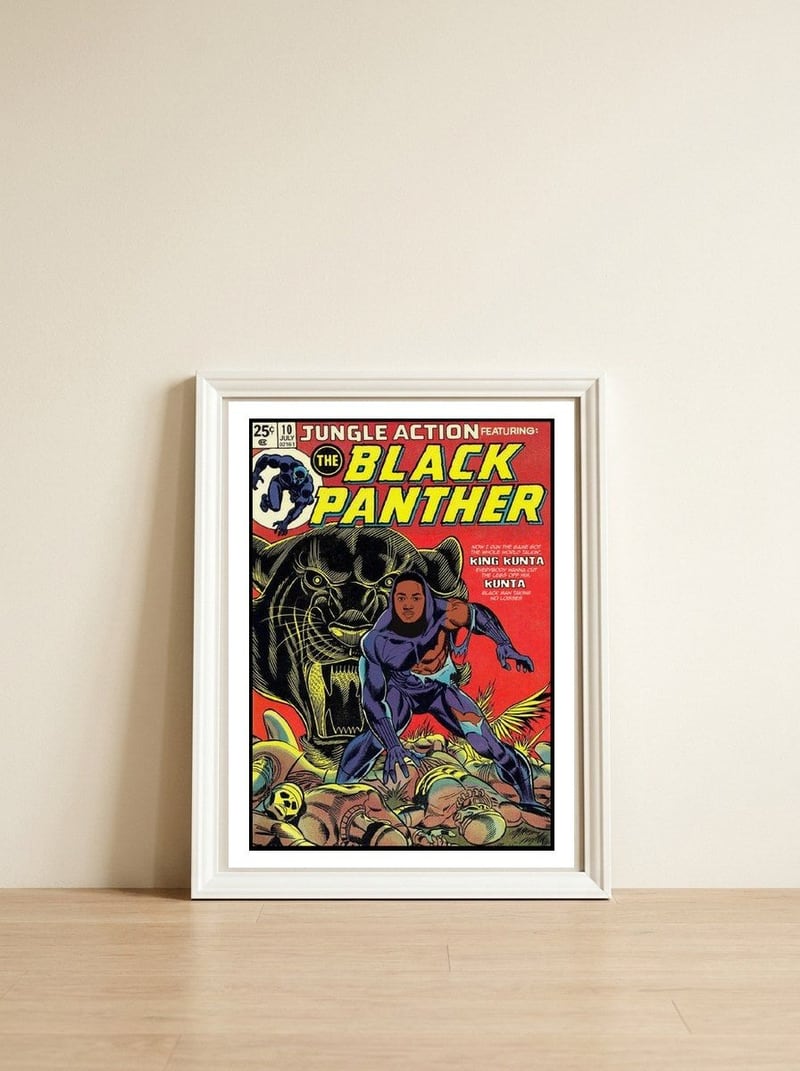 Dangerous Panther — framed, leaning against the wall