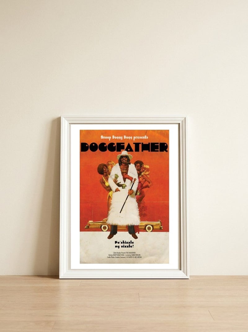 Tha Doggfather — framed, leaning against the wall