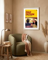 Pulp Fiction framed in a tender room thumbnail