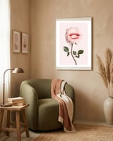 Glossy Rose framed in a tender room thumbnail