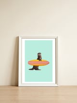 Surfing Otter — framed, leaning against the wall thumbnail