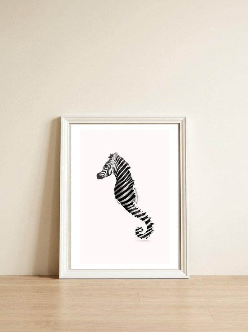 Zeahorse — framed, leaning against the wall