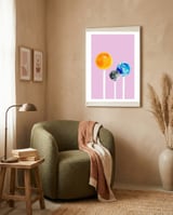 Solar System Lollipops framed in a tender room thumbnail