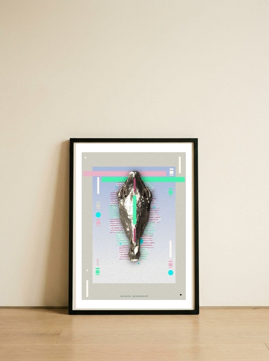Equus quagga — framed, leaning against the wall