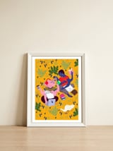 Sketching In The Park — framed, leaning against the wall thumbnail