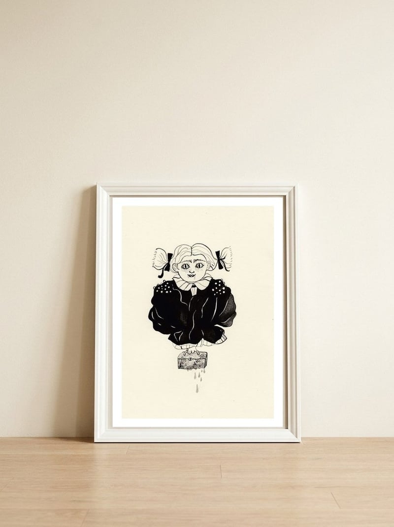 Tasty — framed, leaning against the wall