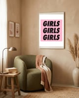Girls Black and Red framed in a tender room thumbnail
