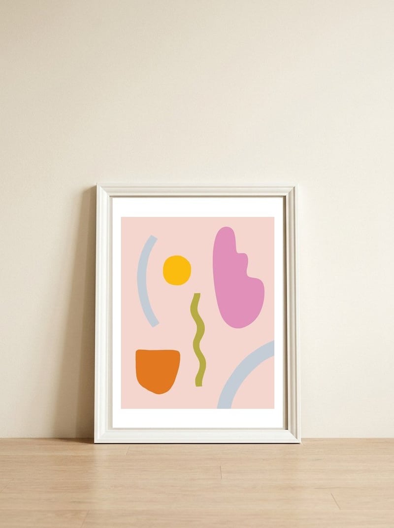Jardin 2 — framed, leaning against the wall