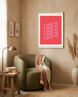 Love is Love framed in a tender room thumbnail
