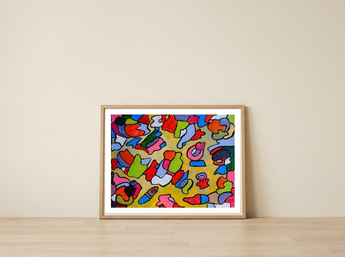 Morph — framed, leaning against the wall