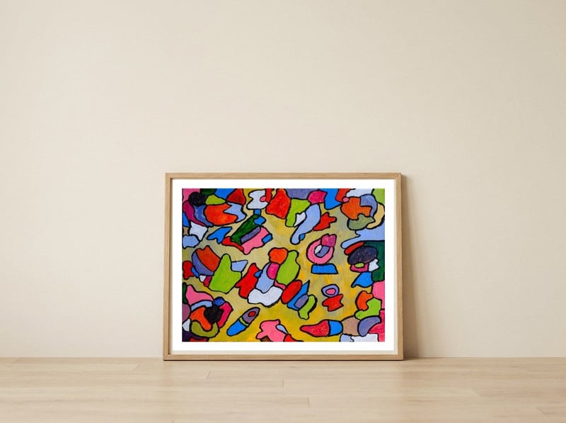Morph — framed, leaning against the wall