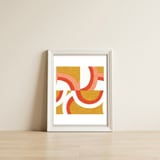 New Mid Mod Freeway Mustard  — framed, leaning against the wall thumbnail