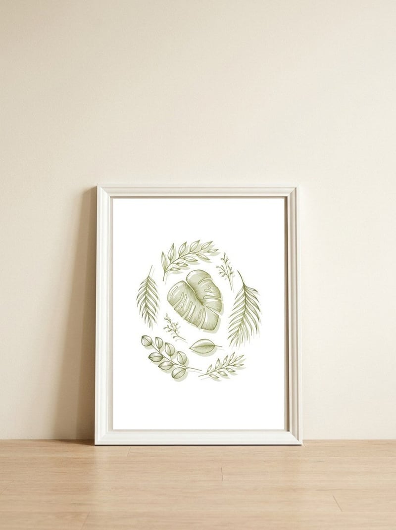 Boho Botanicals — framed, leaning against the wall