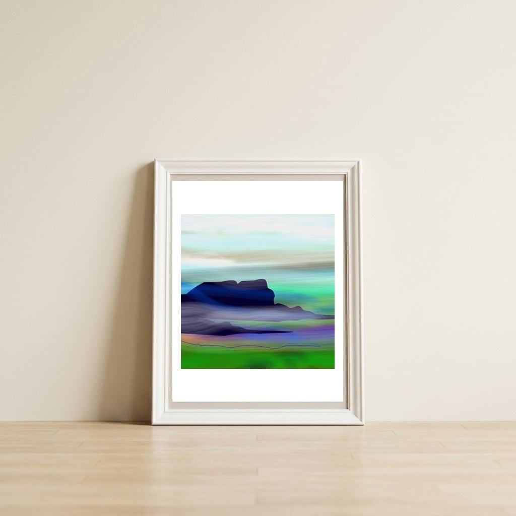 Chill in the air — framed, leaning against the wall