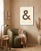 1970s Retro Ampersand framed in a tender room thumbnail