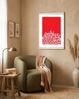 Red Bird framed in a tender room thumbnail
