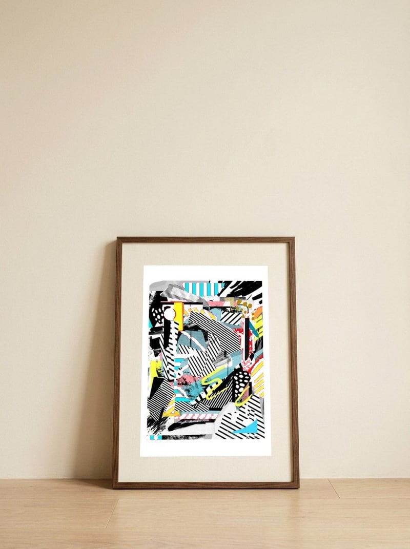 Conhecer — framed, leaning against the wall