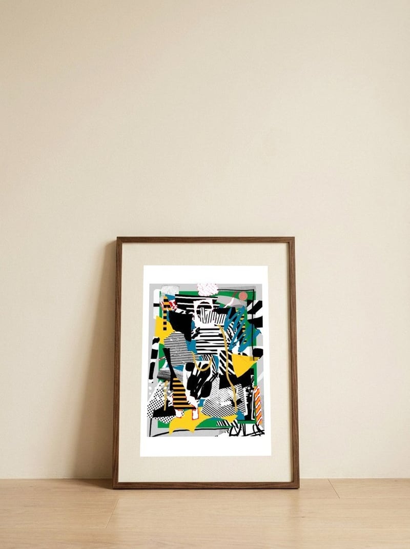 Brazilian Soccer — framed, leaning against the wall