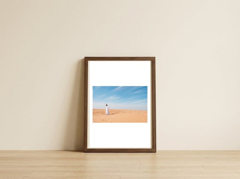 Arab In The Sahara Desert — framed, leaning against the wall