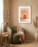 Grand Moroccan Door Marrakech framed in a tender room thumbnail