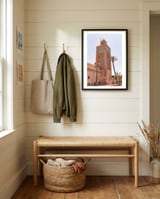 Marrakech Moroccan Mosque framed in a relaxed room thumbnail