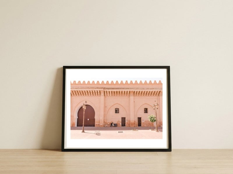 Moroccan Street Marrakech — framed, leaning against the wall