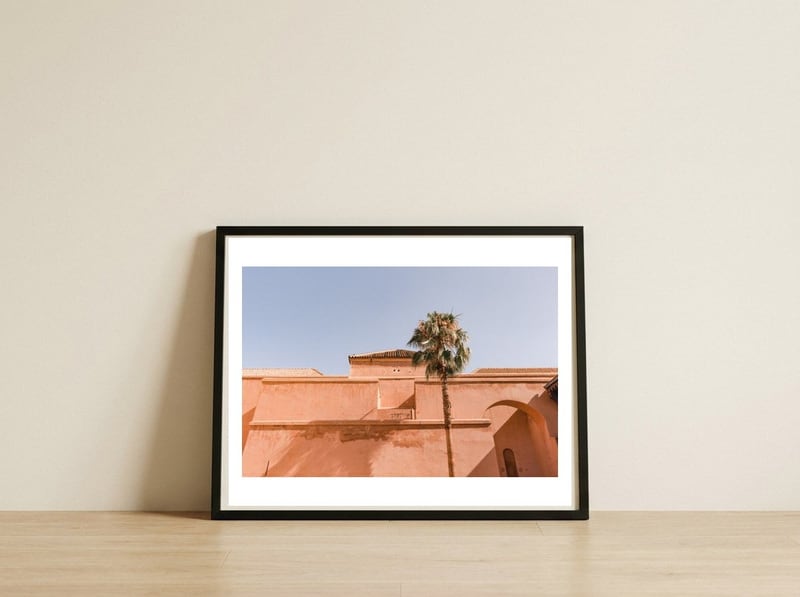 Moroccan Building — framed, leaning against the wall