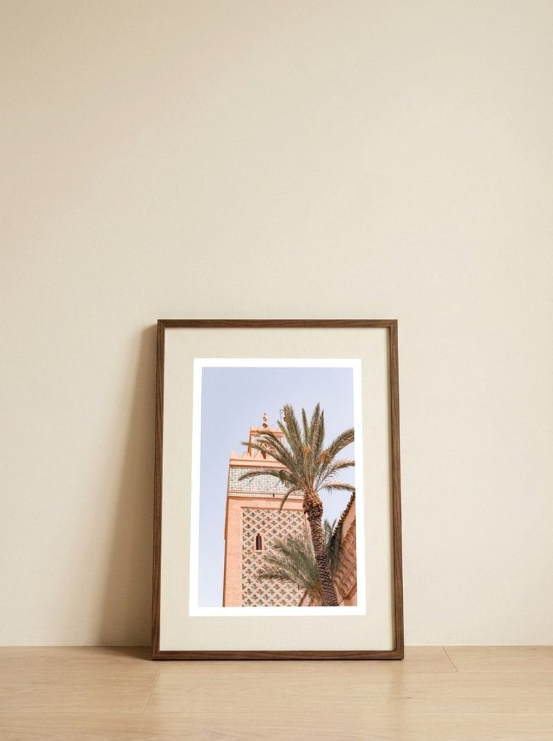Moroccan Mosque Marrakech 1 — framed, leaning against the wall