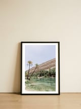 Tropical Oasis Portrait — framed, leaning against the wall thumbnail