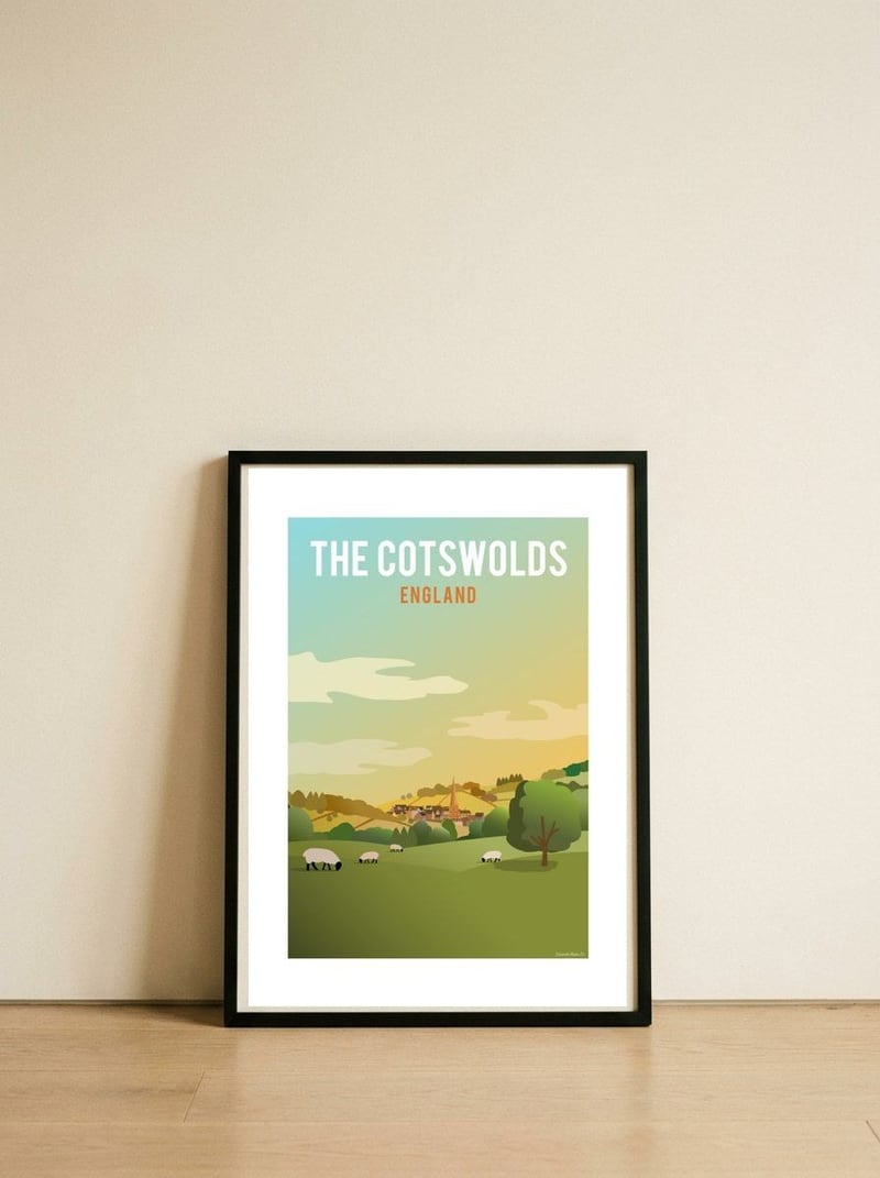 The Cotswolds — framed, leaning against the wall